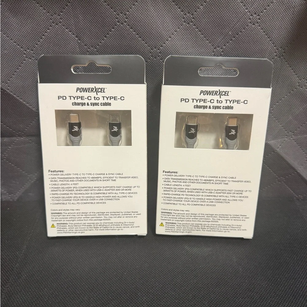 PowerXcel PD Type-C to Type-C Cable
